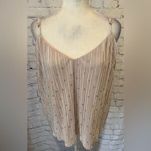 NWT Express spaghetti strap gold tank top. Flowy top. Size XL